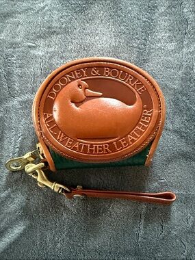 Vintage Dooney & Bourke All-Weather Leather (AWL) Big Duck Coin Purse Wristlet